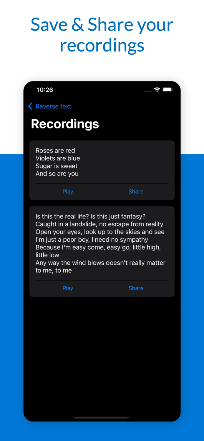Reverse Audio Recorder