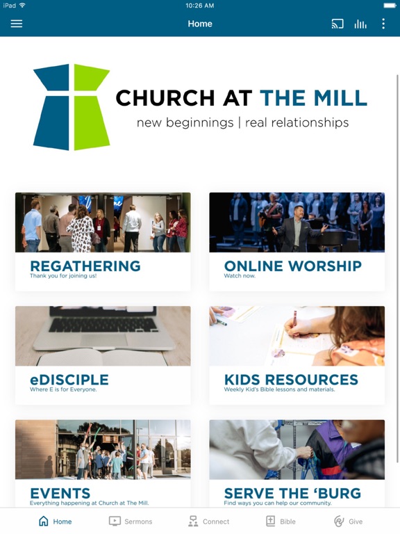 Church at The Mill iPad screenshot 1 - Lifestyle app