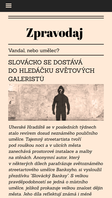 Šifrovačka Slovácký Banksy Screenshot