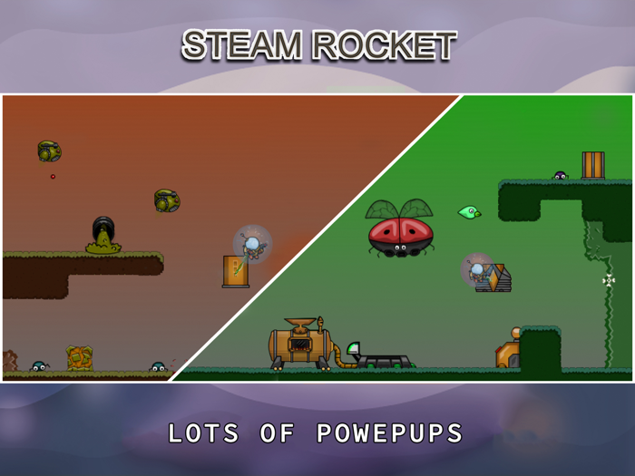 Steam Rocket Platformer Game