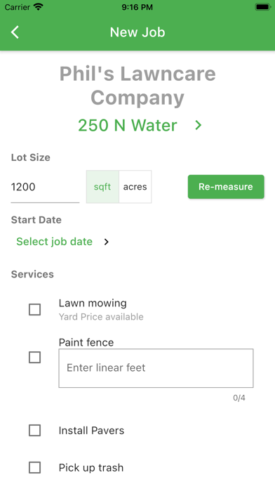 Lawn Buddy Homeowner App Screenshot