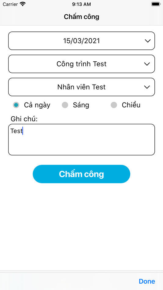 #1. Chấm công âm lịch (iOS) 由: Trung Le