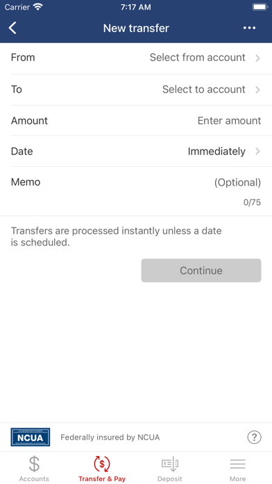 tnecu Mobile Banking Screenshot