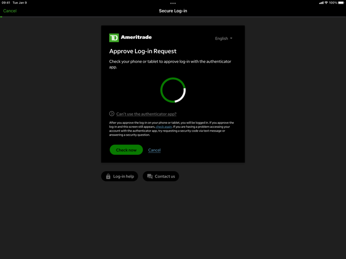 TD Ameritrade Authenticator