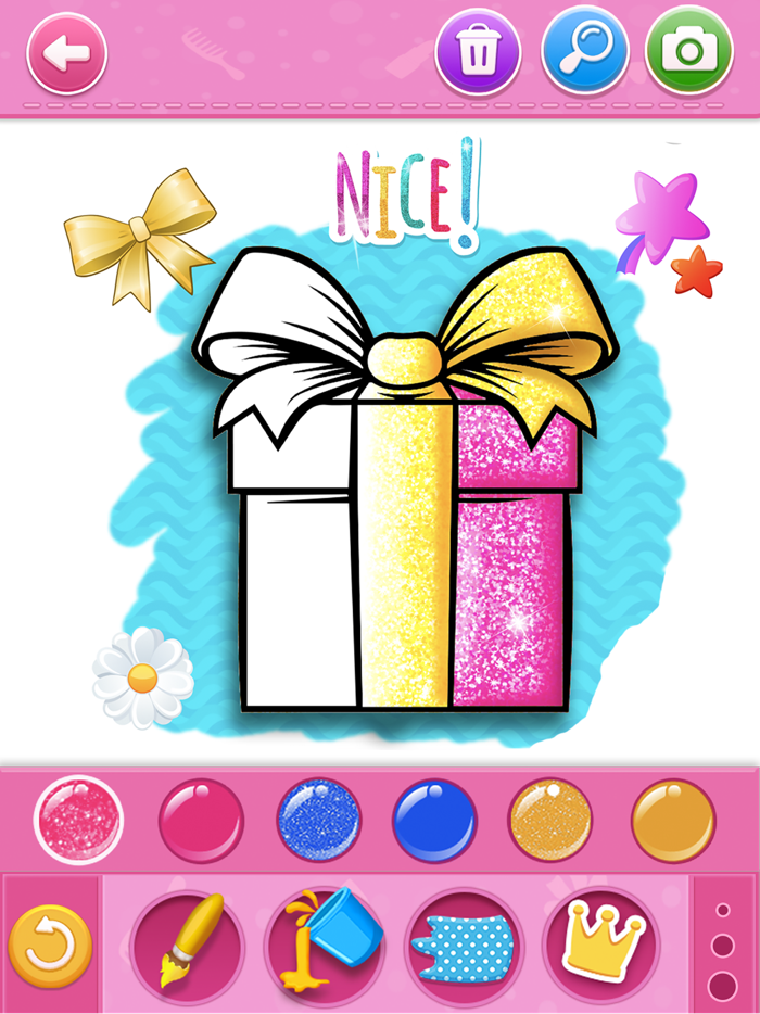 Glitter beauty coloring book