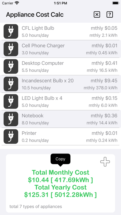 Appliance Cost Calculator Plusのおすすめ画像9