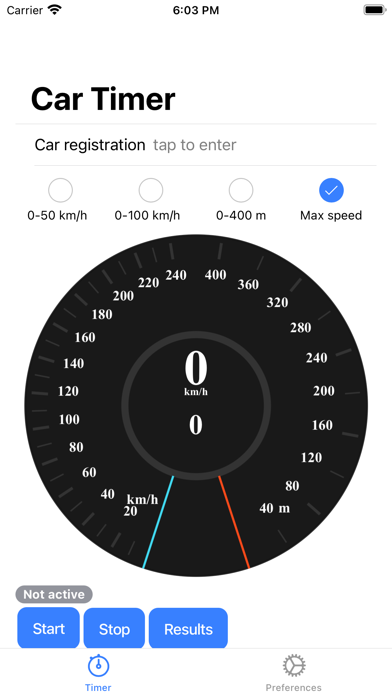 Car Timer: speed test Screenshot