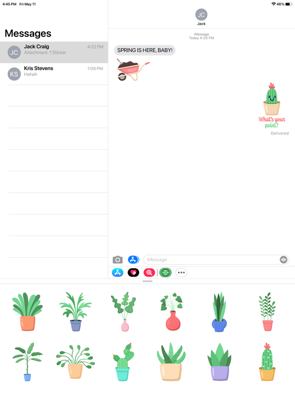 Screenshot #5 pour Plant Parent Stickers