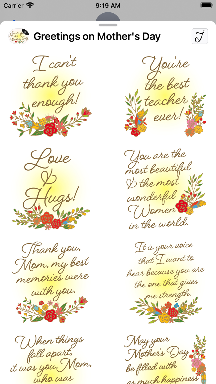 Greetings on Mothers Day