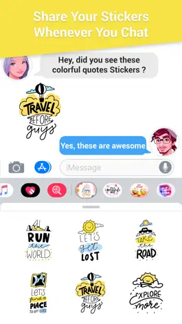 Game screenshot Colorful Quotes Stickers apk