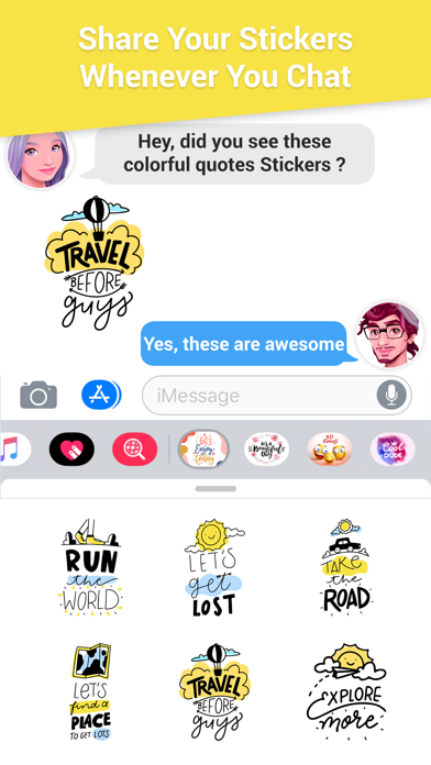 Colorful Quotes Stickersのおすすめ画像2