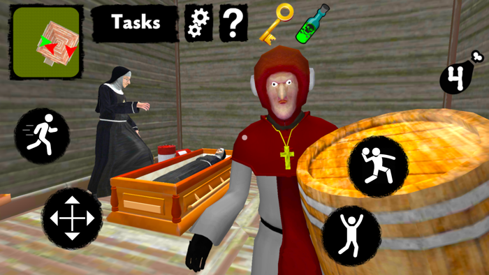 Nun and Monk Neighbor Escape