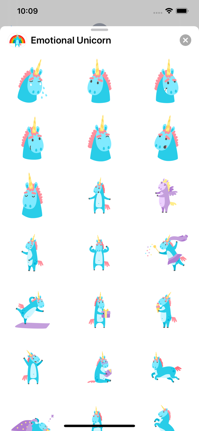 Emotional Unicorn Stickers