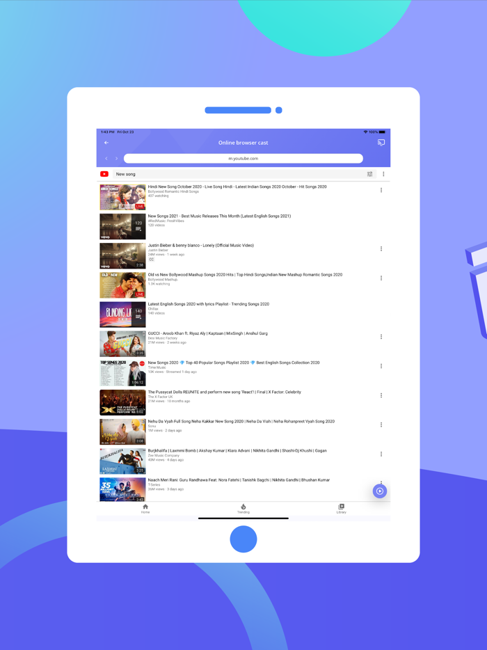 Web Cast Video  Browser to TV