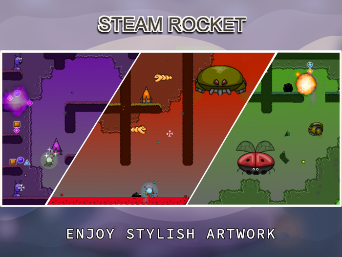 Steam Rocket Platformer Game