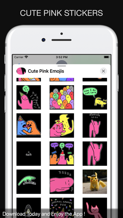 Cute Pink Emojis Screenshot