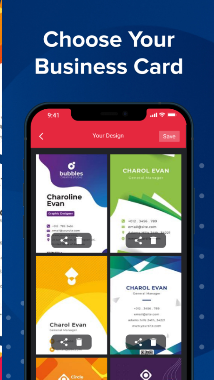 Business Card Maker - Editor