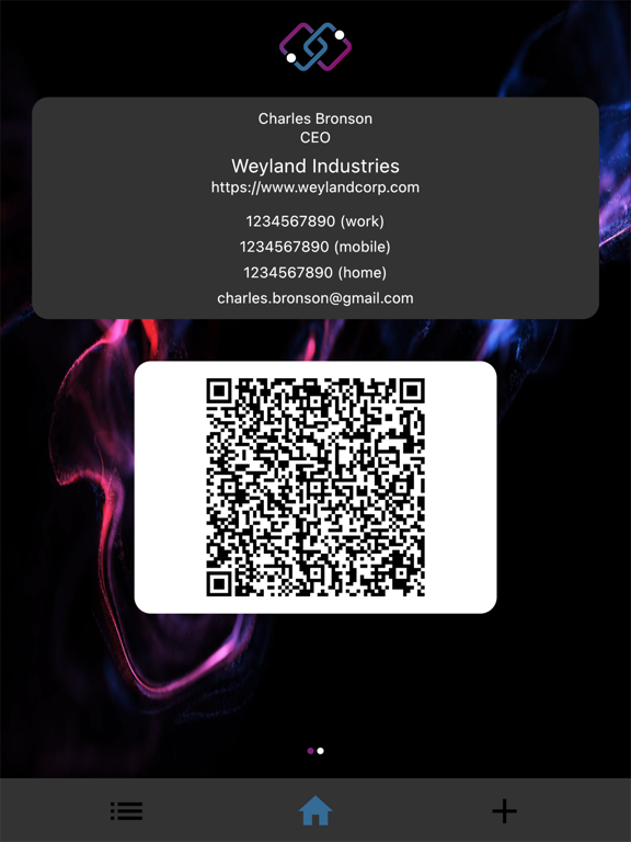 Screenshot #5 pour Meridio QR Code Contact Share