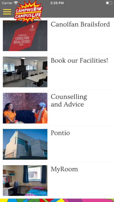 Bangor University Campus Life Screenshot