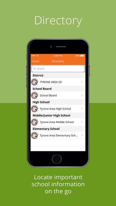 Tyrone Area School District Screenshot