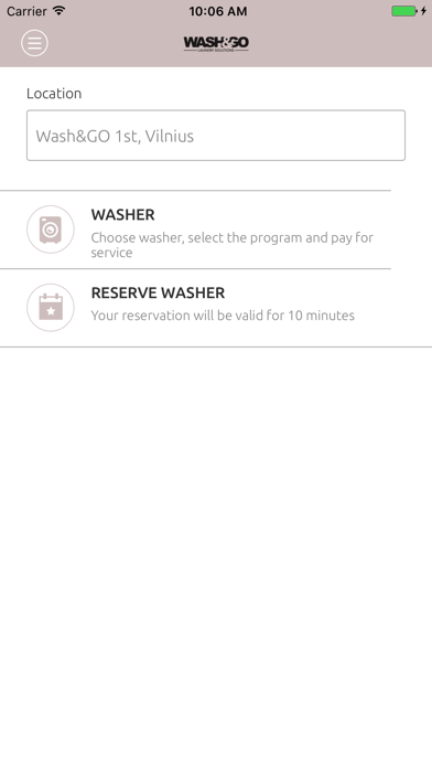 Wash&Go Laundry Solutions Screenshot