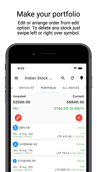 Indian Stock Market Live Screenshot