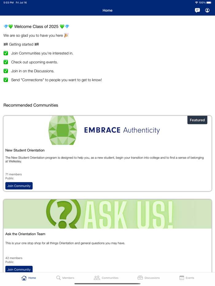 Wellesley Orientation