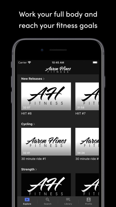 Aaron Hines Fitness Screenshot