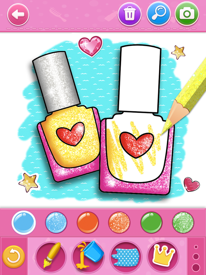 Glitter beauty coloring book