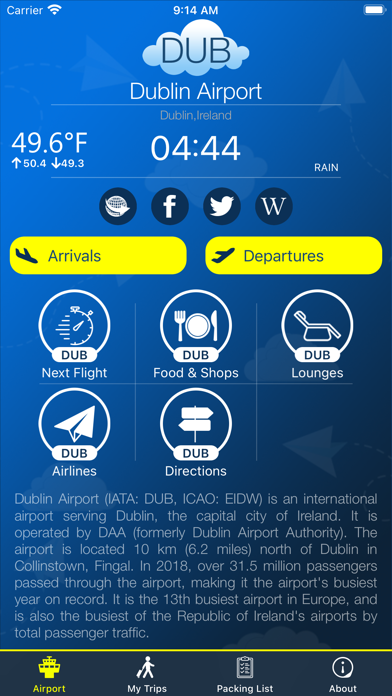 Screenshot #1 pour Dublin Airport (DUB) + Radar