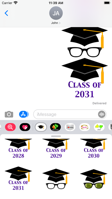 graduation stickers! Screenshot