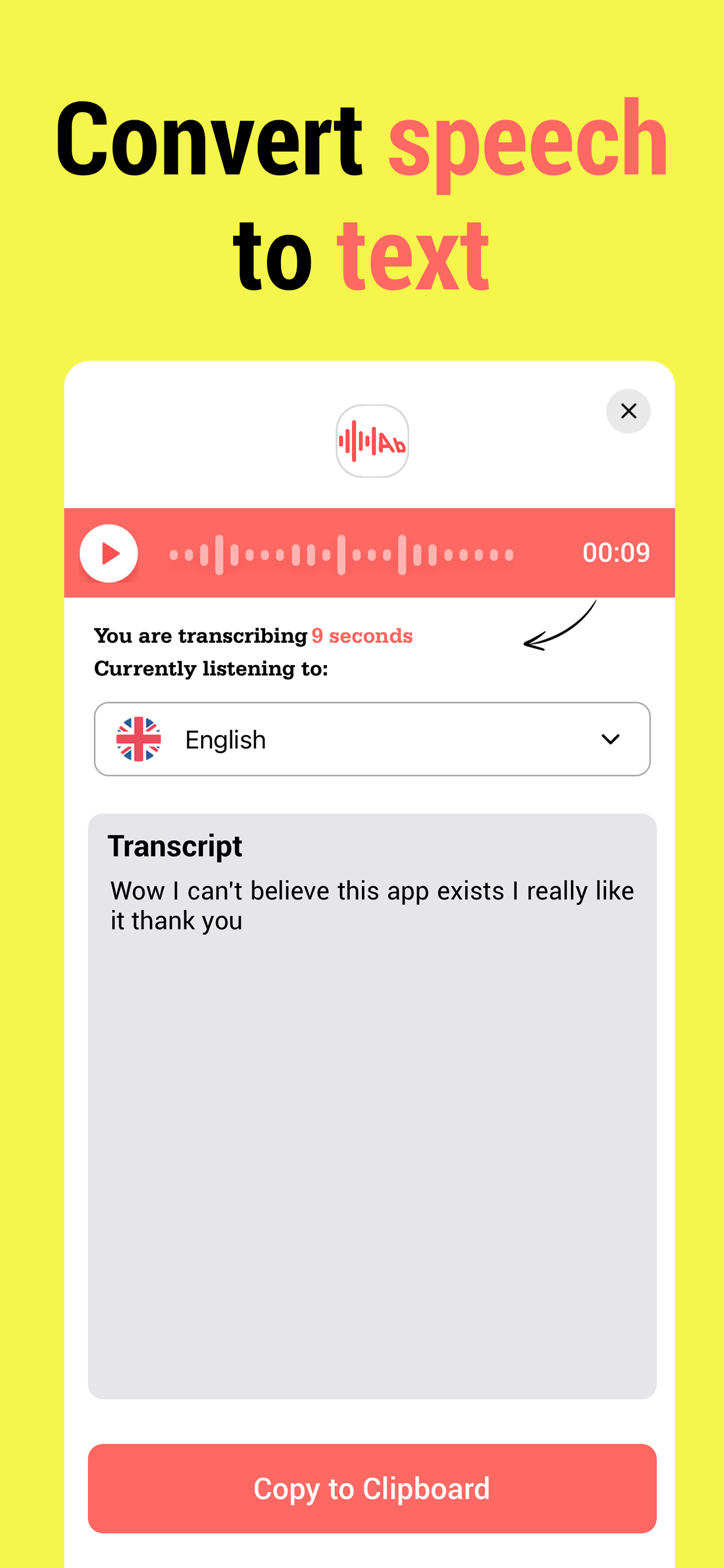 talk2Text - voice to text