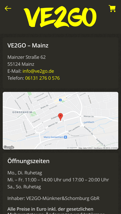 VE2GO Mainz Screenshot