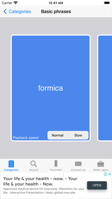 English to Italian Phrasebook Screenshot