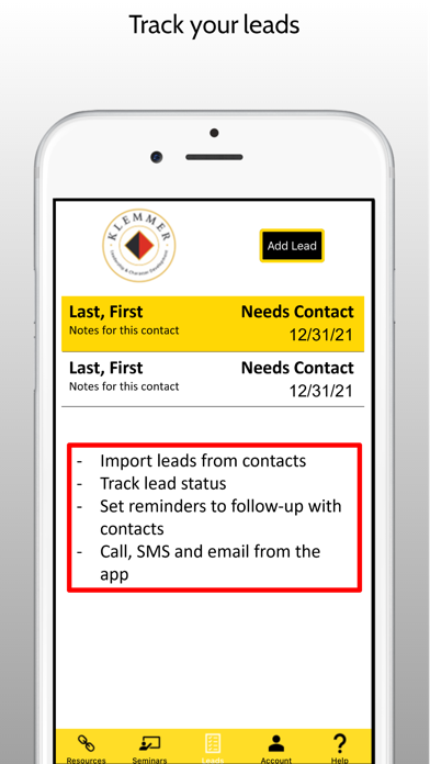 Klemmer Champion's App Screenshot
