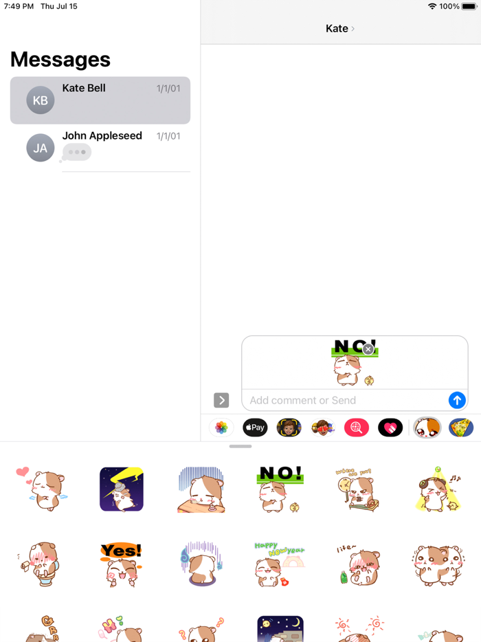 Cute Hamsters Stickers