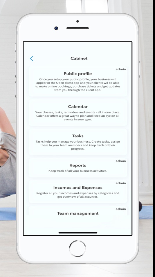 #5. Open Manager. Yoga & Gym (iOS) 由: MiddlePoint Solutions S.L.