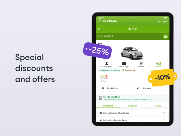 Cars Scanner - rent a car