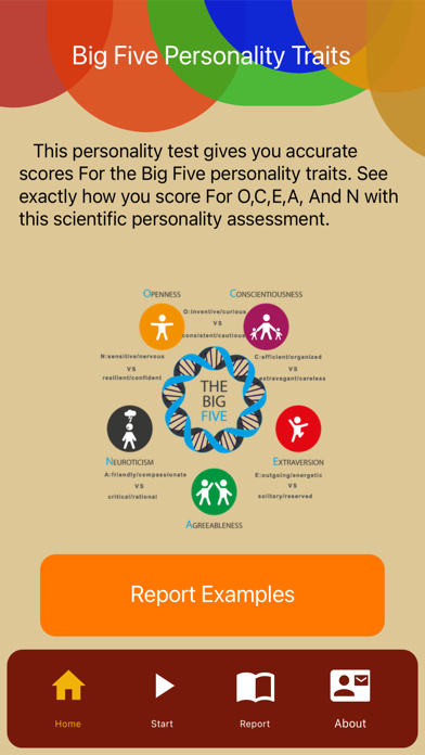 Psychological test-Big five Screenshot