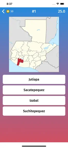 Game screenshot Guatemala: Departments Quiz hack