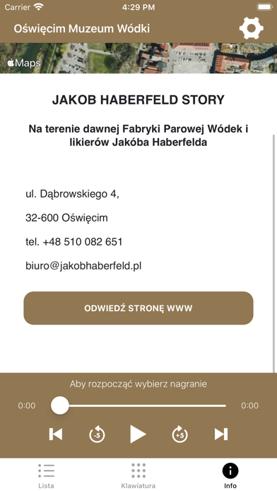 Oświęcim Muzeum Wódki Screenshot