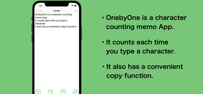 OnebyOne - counting characters