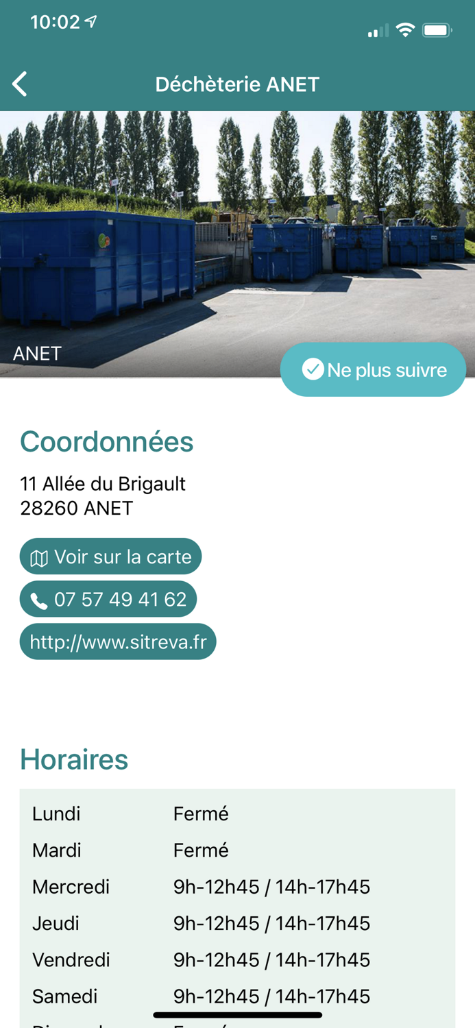Info déchèteries Sitreva