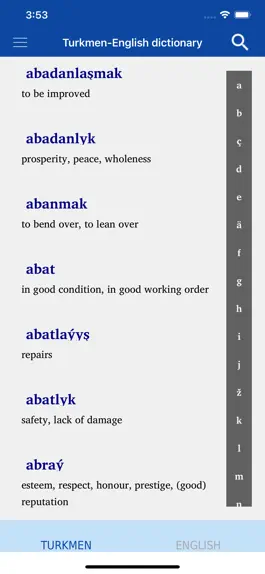 Game screenshot Turkmen-English Dictionary mod apk