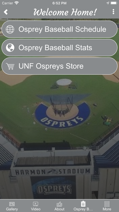 UNF Baseball Alumni App Screenshot