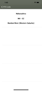 RTO Vehicle code information screenshot #2 for iPhone