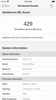 geekbench ml iphone screenshot 3