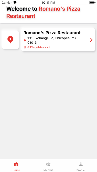 Romano's Pizza Restaurant Screenshot