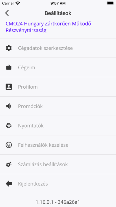 CMO Számlázó Screenshot
