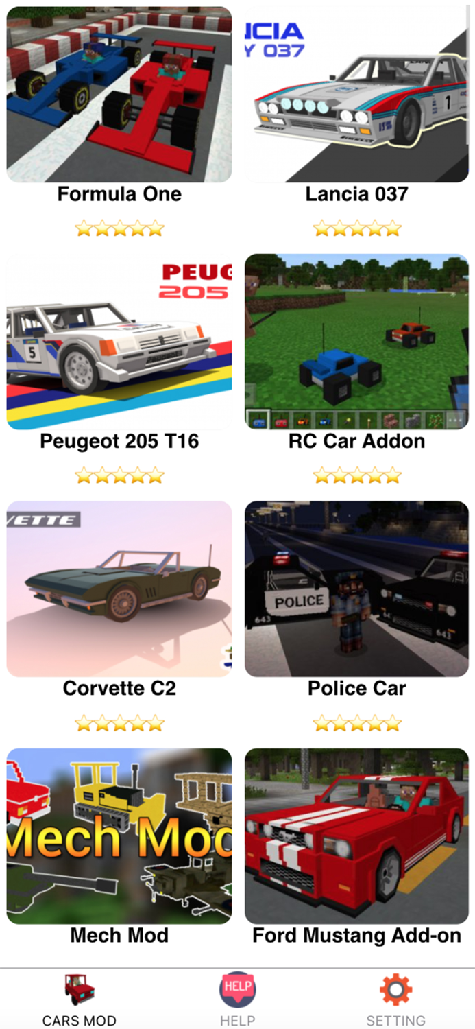 Cars Mod For Minecraft PE